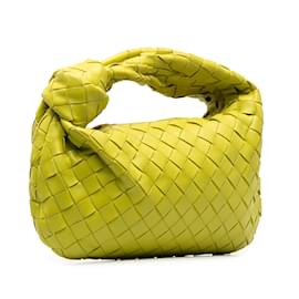 Bottega Veneta-Yellow Bottega Veneta Mini Intrecciato Jodie Handbag-Giallo