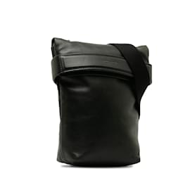 Bottega Veneta-Black Bottega Veneta Leather Crossbody Bag-Black