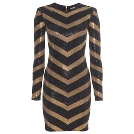 Balmain Kleider Schwarz Golden