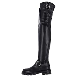 Jimmy Choo-Jimmy Choo Biker II Over-The-Knee Boots in Black Leather-Black