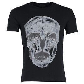 Camiseta Alexander McQueen com estampa de caveira em algodão preto Preto