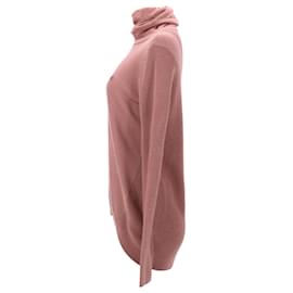 Giorgio Armani-Armani Jeans Turtleneck Sweater in Rose Pink Wool-Pink