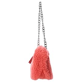 By Far-By Far Baby Cush Bag in Pink Shearling-Pink