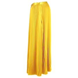 Ulla Johnson-Ulla Johnson Jupe Midi Plissée Rami en Polyester Or Jaune-Doré