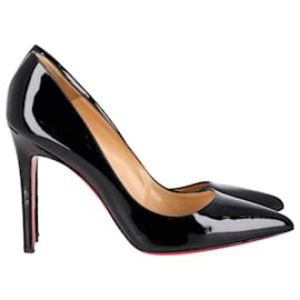 Christian Louboutin-Christian Louboutin 100 Pigalle Pumps in Black Patent Leather -Black