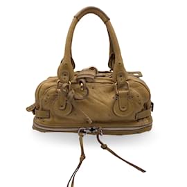 Chloé-Bolso tipo bowling mediano tipo tote Paddington de cuero beige-Beige