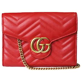 Gucci-Mini sac matelassé GG Marmont rouge-Rouge