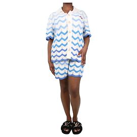 Casablanca Short bleu en maille crochet - taille L Bleu