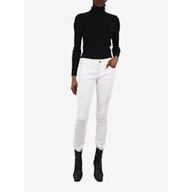 Gucci-White slim-fit trousers - size IT 40-White