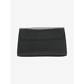 Gucci-Black Micro Guccissima leather chain shoulder bag-Black