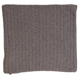 Fabiana Filippi-Light grey cable-knit cashmere cushion cover-Other,Grey