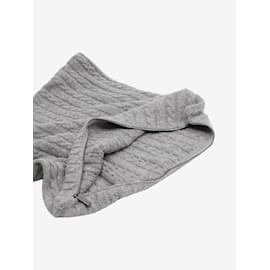 Fabiana Filippi-Light grey cable-knit cashmere cushion cover-Other,Grey