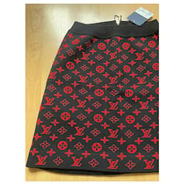 Louis Vuitton-Skirts-Black,Red,Monogram