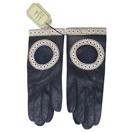 Handschuhe Christian Dior Roh Marineblau