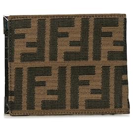 Fendi-Fendi Brown Zucca Bifold wallet-Brown