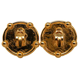 Chanel-Pendientes de clip Chanel Gold CC-Dorado