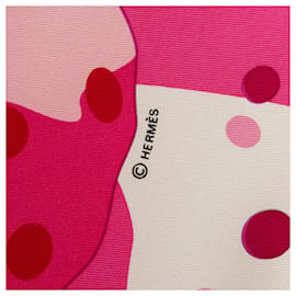 Hermès-Hermes Pink Hola Flamenca Silk Scarf-Pink