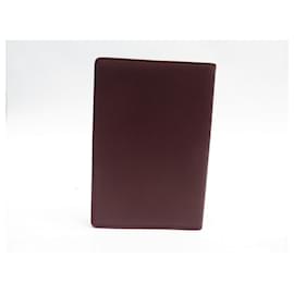 Cartier-VINTAGE COVER HOLDER AGENDA MUST CARTIER PM DIRECTORY NOTEBOOK BORDEAUX LEATHER-Dark red