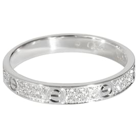Cartier-Alianza de boda Cartier Love con diamantes en 18K oro blanco 0.19 por cierto-Plata,Metálico