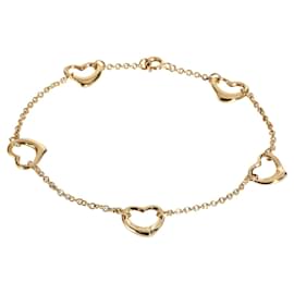 Tiffany & Co-TIFFANY & CO. Elsa Peretti Open Heart 5 Station Bracelet in 18k yellow gold-Golden,Metallic