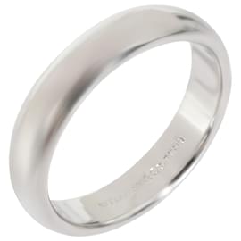 Tiffany & Co-TIFFANY & CO. Tiffany Forever Wedding 4.5 mm Band in Platinum, Size 8-Silvery,Metallic