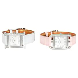 Hermès-Hermès Cape Cod CC1.232C & HHI.235Montre C pour Femme en Acier Inoxydable-Argenté,Métallisé