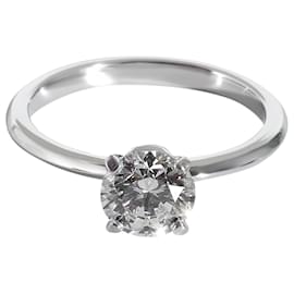 Tiffany & Co-TIFFANY & CO. Tiffany True Engagement Ring in Platinum 0.92 ctw-Silvery,Metallic