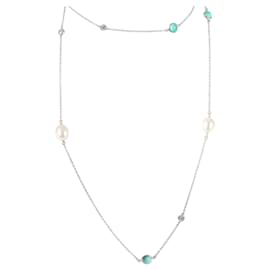 Tiffany & Co-TIFFANY & CO. Elsa Peretti Color by the Yard Sprinkle-Halskette in Silber 0.2 ctw-Silber,Metallisch