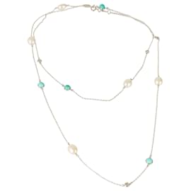 Tiffany & Co-TIFFANY & CO. Elsa Peretti Color by the Yard Sprinkle-Halskette in Silber 0.2 ctw-Silber,Metallisch