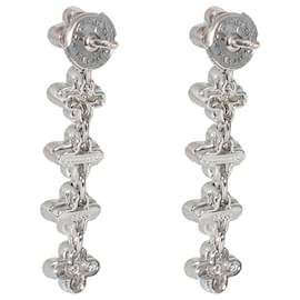 Tiffany & Co-TIFFANY & CO. Boucles d'oreilles longues pendantes en dentelle et diamants en platine 0.8 ctw-Argenté,Métallisé