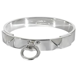 Hermès-Hermès Collier de Chien Bracelet in Sterling Silver-Silvery,Metallic