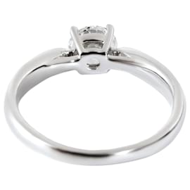 Tiffany & Co-TIFFANY & CO. Harmony Engagement Ring in  Platinum F VVS2 0.57 ctw-Silvery,Metallic