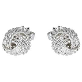 Tiffany & Co-TIFFANY & CO.Boucles d'oreilles Tiffany Twist Knot en argent sterling-Argenté,Métallisé