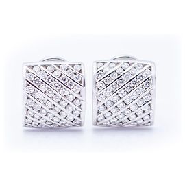 Autre Marque White gold diamond stud earrings White