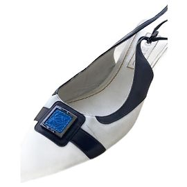 Loewe Leather Sandals Black White Blue Black White Blue