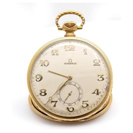 Omega-Reloj de Bolsillo original OMEGA en Oro-Dorado