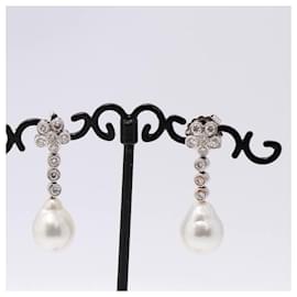 Autre Marque-Ohrringe mit australischen Perlen und Diamanten-Weiß