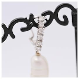 Autre Marque-Earrings with Baroque Pearl and Diamonds-White