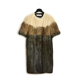 Marni-Tricolor hairy coat FR38/40-Multiple colors