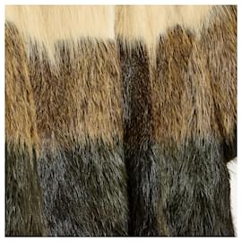 Marni-Tricolor hairy coat FR38/40-Multiple colors