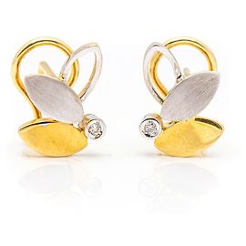 Autre Marque Orecchini in oro bicolore D'oro