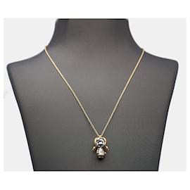 Autre Marque-BIMBA Bicolor Pendant Necklace with Chain-Golden