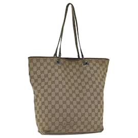 Gucci-GUCCI GG Canvas Einkaufstasche Beige 31243 Auth 61956-Beige