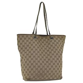 Gucci-GUCCI GG Lona Tote Bag Bege 31243 auth 61956-Bege