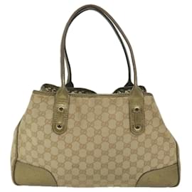 Gucci-Bolso tote de lona con GG de GUCCI Beige 163805 autenticación 61430-Beige