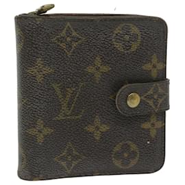 Louis Vuitton-LOUIS VUITTON Monogram Compact zip Wallet M61667 EP de autenticación de LV2752-Monograma