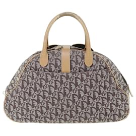 Christian Dior-Christian Dior Trotter Bolso de mano de lona Beige Marrón Auth 62094-Castaño,Beige