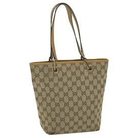 Gucci-GUCCI GG Canvas Handtasche Beige 002 1099 Auth 61649-Beige