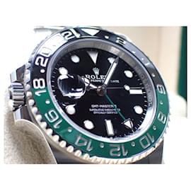 Rolex-ROLEX GMT MasterII left handed green/ black bezel Oyster BraceletRef.126720VTNR unused Mens-Silvery