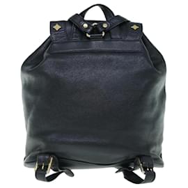MCM-MCM Backpack Leather Black Auth hk924-Black
